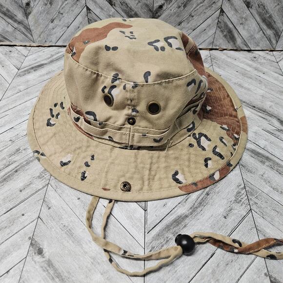 Desert Storm Camo Bucket Hat Boonie Ethos K&B Gorpcore Chocolate Chip - Picture 1 of 7